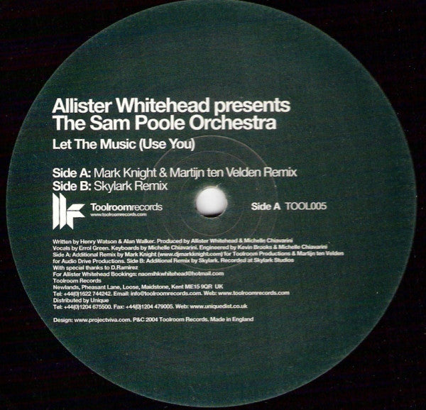 Allister Whitehead - Let The Music (Use You) - Used Vinyl Record 12"