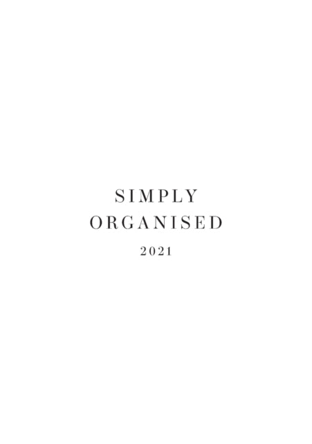 Walbracht - Simply Organised 2021 PAPERBACK, WHITE - New paperback or