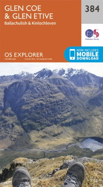Ordnance Survey - Glen Coe : 384 - New Sheet map