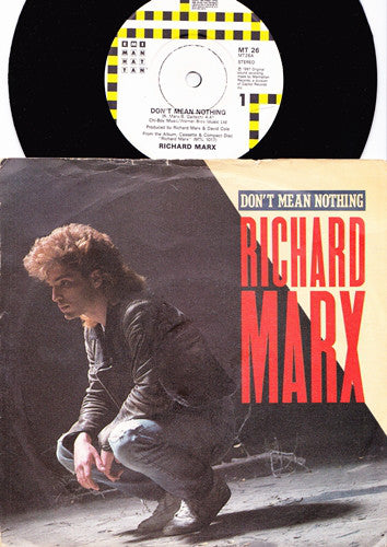 Richard Marx - Don't Mean Nothing - Used Vinyl Record 7"