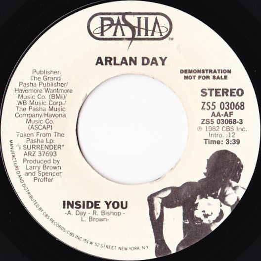 Arlan Day - Inside You - Used Vinyl Record 7"