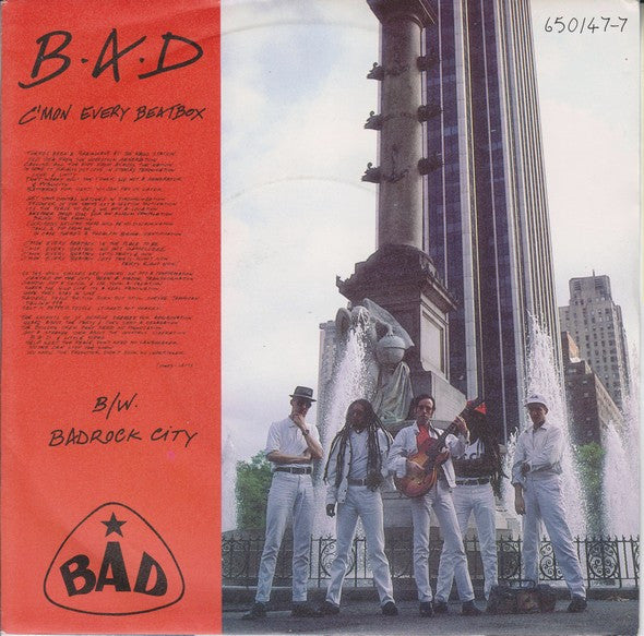Big Audio Dynamite - C'mon Every Beatbox - Used Vinyl Record 7"