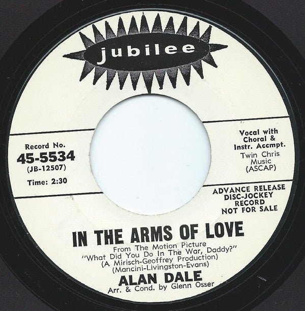 Alan Dale - In The Arms Of Love - Used Vinyl Record 7"