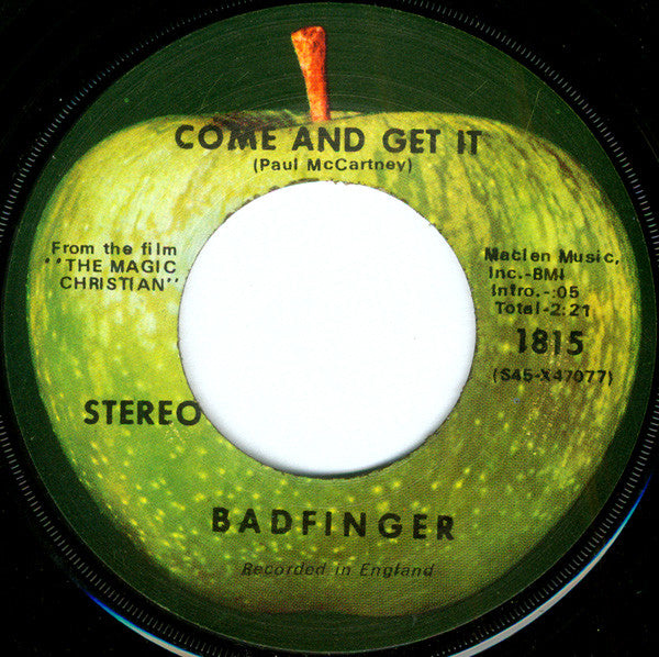 Badfinger - Come And Get It - Used Vinyl Record 7"