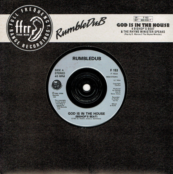 RumbleDuB - God Is In The House - Used Vinyl Record 7"