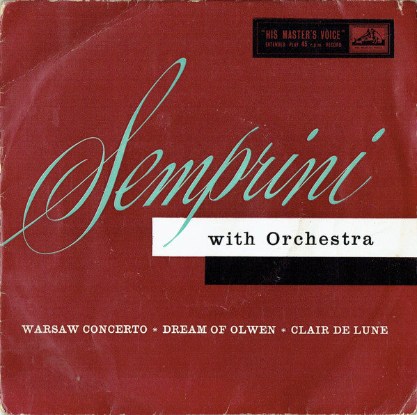 Alberto Semprini e l - Warsaw Concerto - Used Vinyl Record 7"