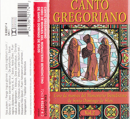 Coro De Monjes Del M - Canto Gregoriano Vol 1 - Used Cassette