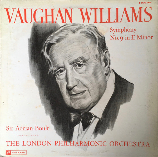 Ralph Vaughan Willia - Symphony No. 9 In E Minor - Used Vinyl Record