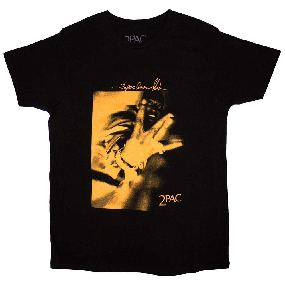 Tupac - tshirt - Unisex - Short Sleeves - Fingers Orange To - XX-Large