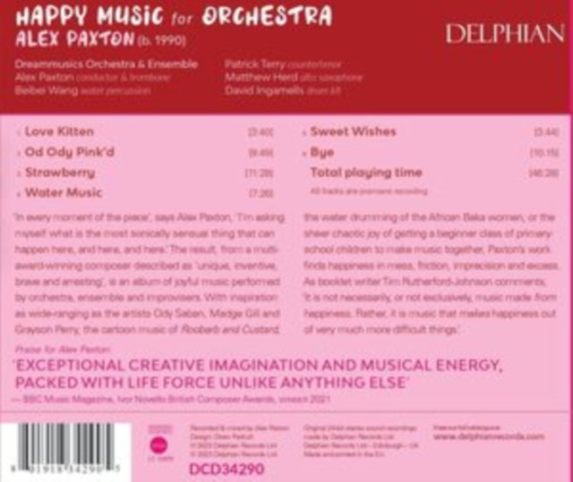 ALEX PAXTON - HAPPY MUSIC FOR ORCHESTRA - CD