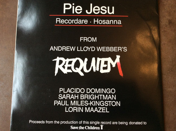 Placido Domingo - Pie Jesu - Used Vinyl Record 12"