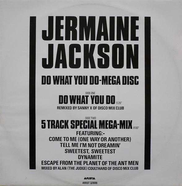 Jermaine Jackson - Do What You Do - Mega Disc - Used Vinyl Record 12"