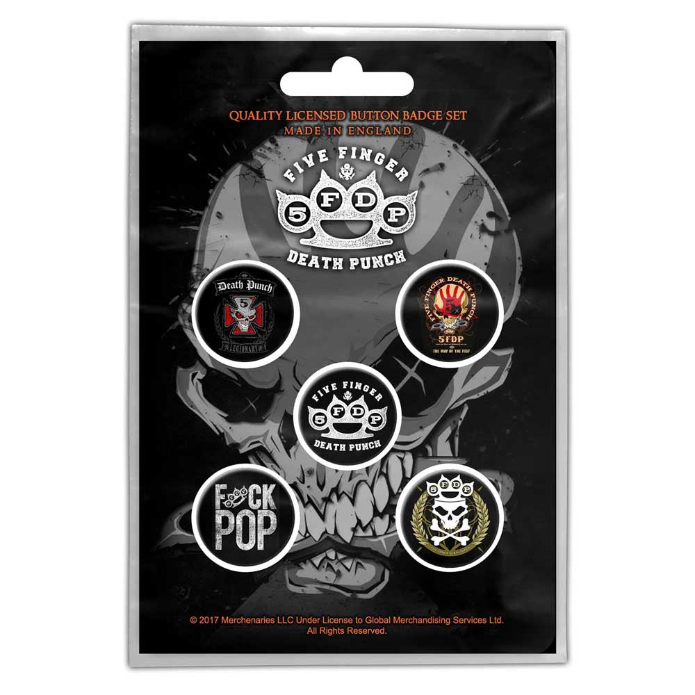 FIVE FINGER DEATH PU - 5FDP (BUTTON BADGE SET) - Other Football Memora