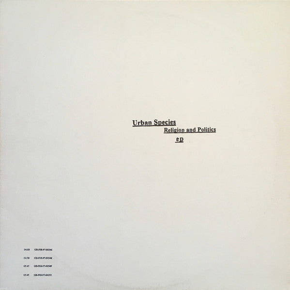 Urban Species - Religion And Politics EP - Used Vinyl Record 12"