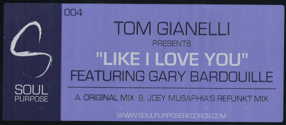 Tom Gianelli - Like I Love You - Used Vinyl Record 12"