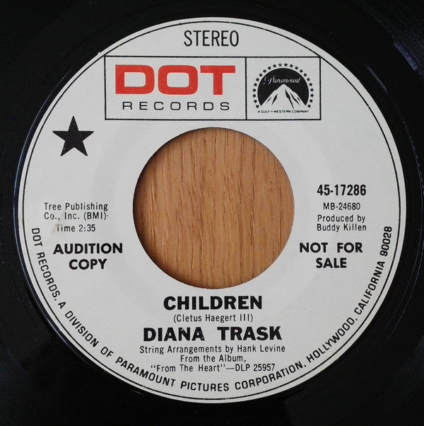 Diana Trask - Children - Used Vinyl Record 7"