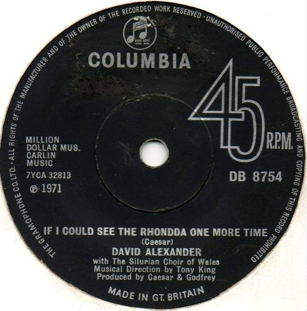 David Alexander - If I Could See The Rhondda One More Time - Used Vi