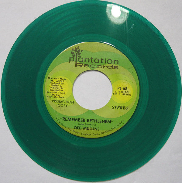 Dee Mullins - Remember Bethlehem - Used Vinyl Record 7"