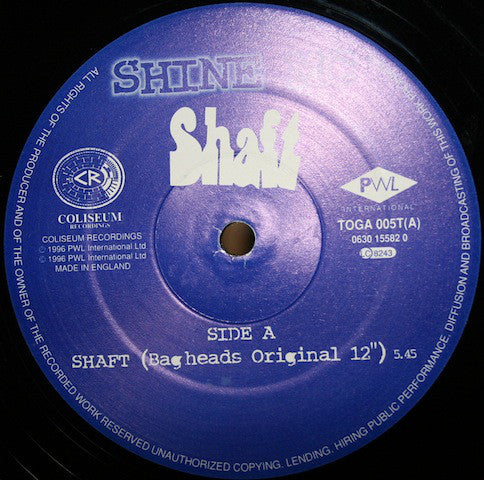 Shine MC - Shaft - Used Vinyl Record 12"