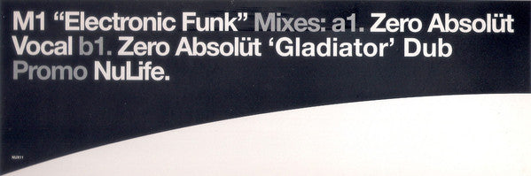 M1 - Electronic Funk - Used Vinyl Record 12"