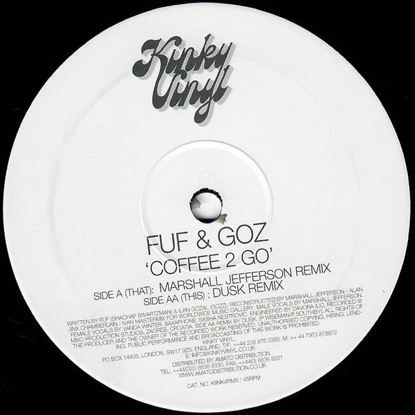Fuf & Goz - Coffee 2 Go - Used Vinyl Record 12"