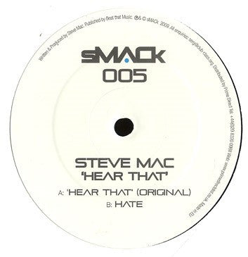 Steve Mac - Hear That - New Vinyl Record 12"