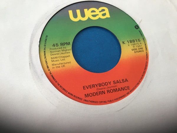 Modern Romance - Everybody Salsa - Used Vinyl Record 7"