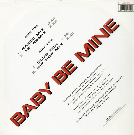 Blackstreet - Baby Be Mine (Remixes) - Used Vinyl Record 12"