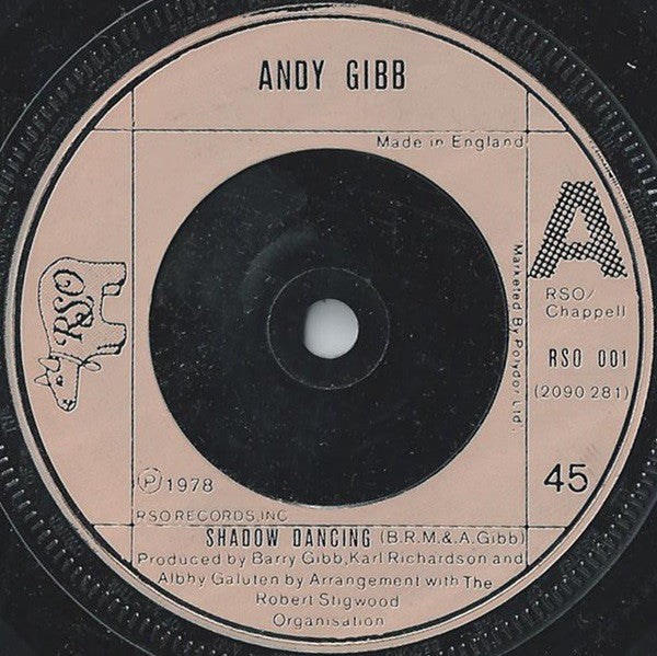 Andy Gibb - Shadow Dancing - Used Vinyl Record 7"