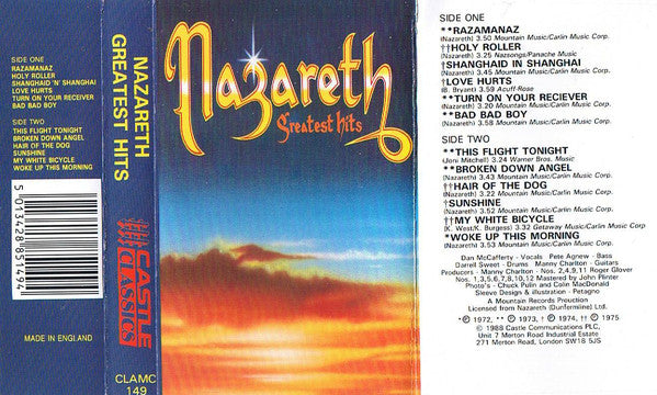 Nazareth - Greatest Hits - Used Cassette