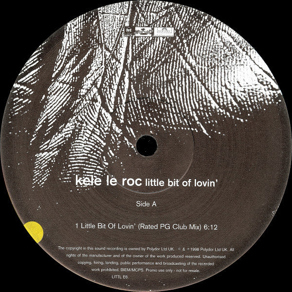 Kele Le Roc - Little Bit Of Lovin' - Used Vinyl Record 12"