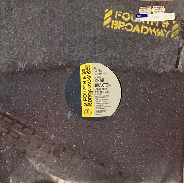 Dhar Braxton - Jump Back (Set Me Free) - Used Vinyl Record 12"