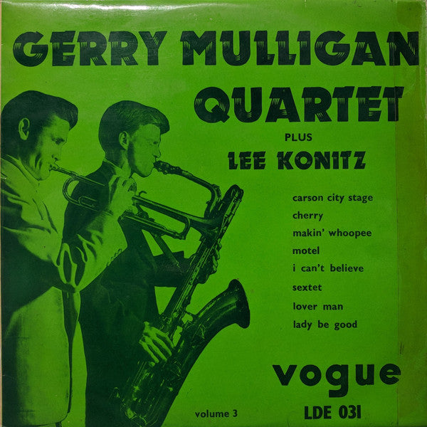 Gerry Mulligan Quart - Volume 3 - Used Vinyl Record