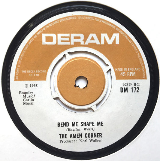 Amen Corner - Bend Me Shape Me - Used Vinyl Record 7"