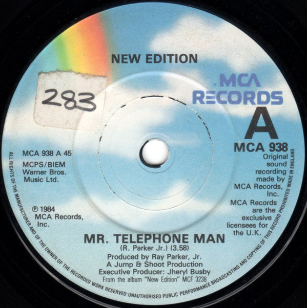 New Edition - Mr. Telephone Man - Used Vinyl Record 7"