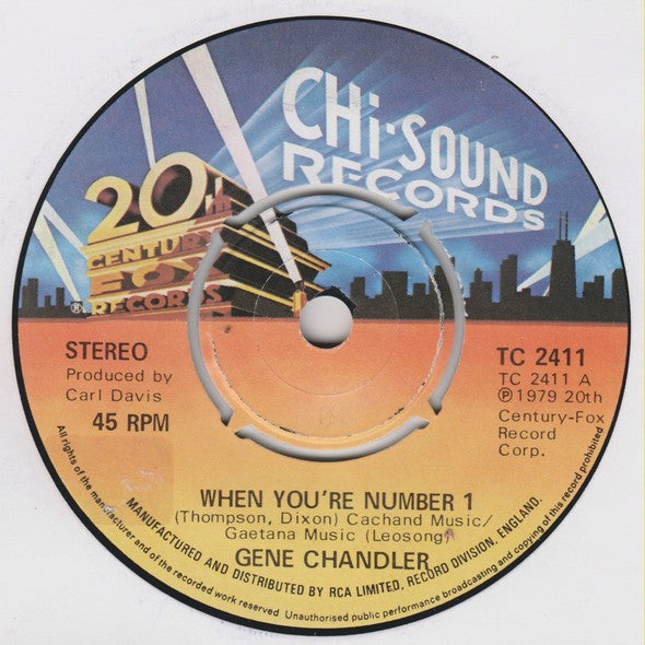 Gene Chandler - When You're Number 1 - Used Vinyl Record 7"