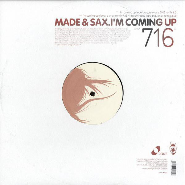 Made & Sax - I'm Coming Up - Used Vinyl Record 12"