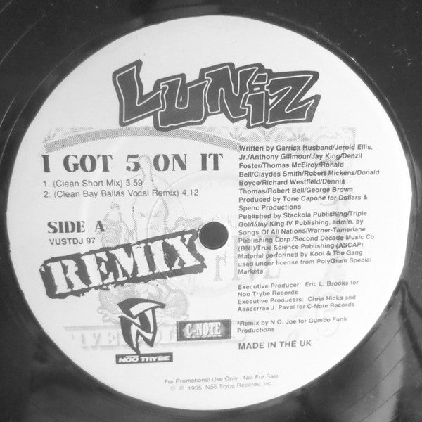 Luniz - I Got 5 On It - New Vinyl Record 12"