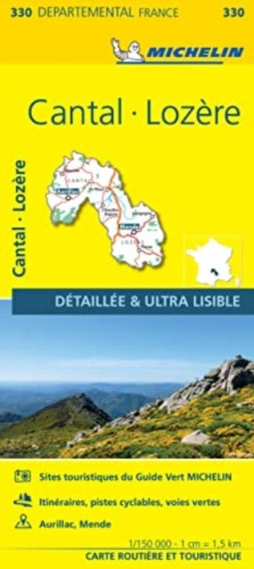 Michelin - Cantal, Lozire -  Local Map 330 - New Sheet map