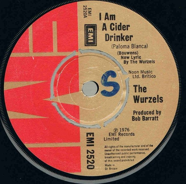 Wurzels - I Am A Cider Drinker - Used Vinyl Record 7"