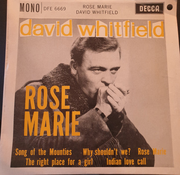 David Whitfield - Rose Marie - Used Vinyl Record 7"