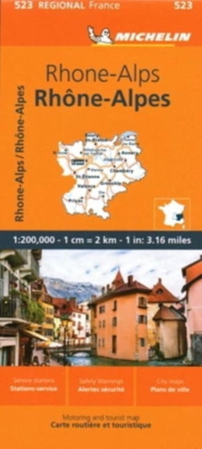Michelin - Rhone-Alps -  Regional Map 523 - New Sheet map