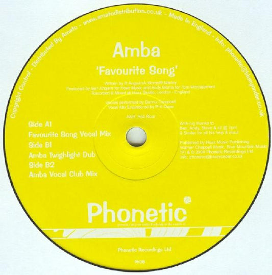 Amba - Favourite Song - Used Vinyl Record 12"