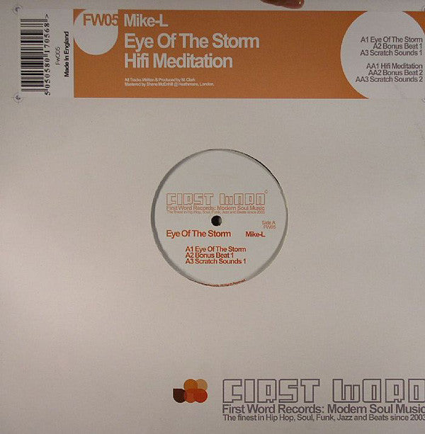 Mike L - Eye Of The Storm / Hifi Meditation - Used Vinyl Record 12"