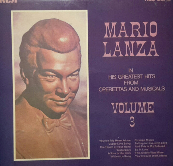 Mario Lanza - In His Greatest Hits From Operettas And Musicals Volume