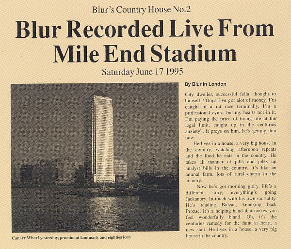 Blur - 's Country House No. 2 ( Recorded Live From Mile End Stadium,