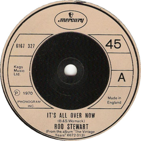 Rod Stewart - It's All Over Now - Used Vinyl Record 7"