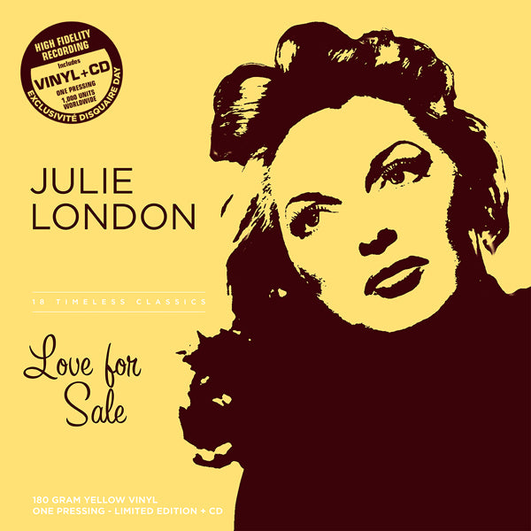 JULIE LONDON - LOVE FOR SALE (YELLOW VINYL + CD) (RSD 2023) - Vinyl Rec