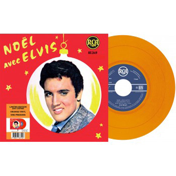 ELVIS PRESLEY - EP ÉTRANGER N°12 - NOËL AVEC ELVIS  ORANGE VINYL -