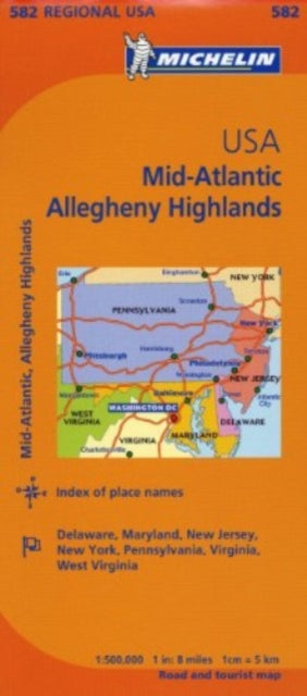 Michelin - Midatlantic -  Regional Map 582 - New Sheet map